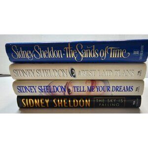Sidney Sheldon Hardcover Book Lot of 4 The Sands Of Time The Best Laid Plans Tel